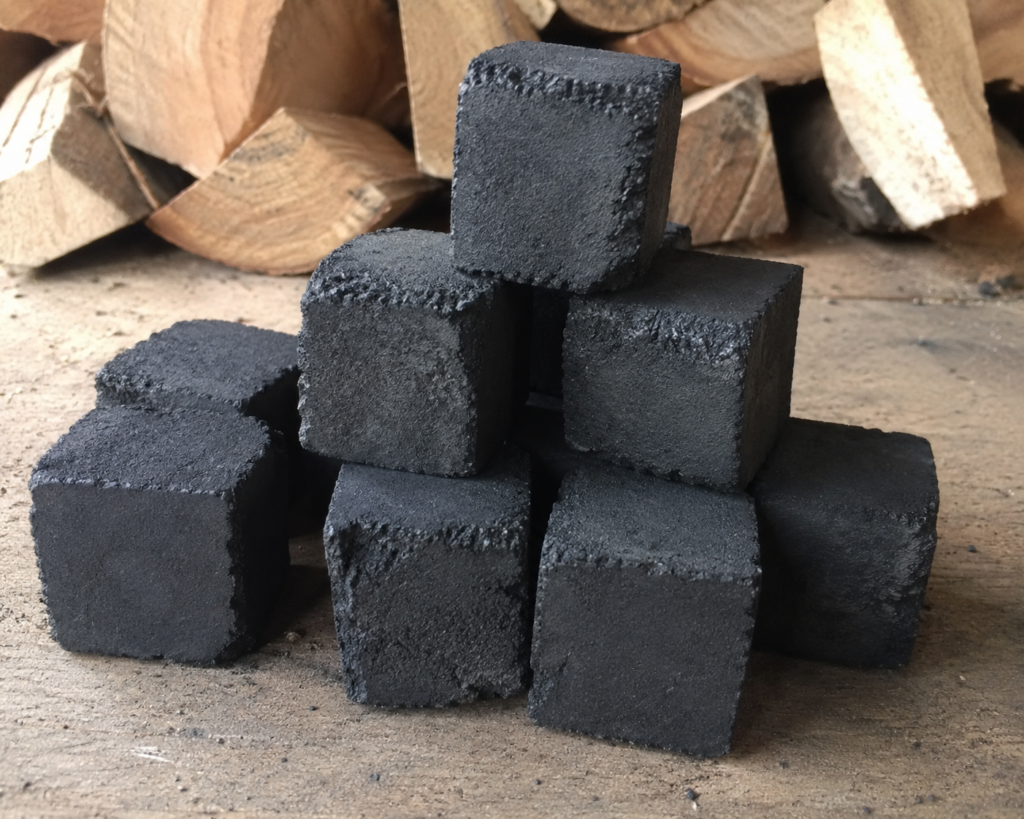 Mixed Wood Cube Charcoal Briquette from IDEABORNEO, an Indonesian biomass supplier for B2B wholesale and export buyers